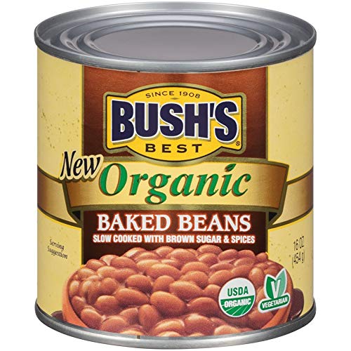 Bushs Best Organic Baked Beans, 16 Ounce Can Pack Of 12, Cann