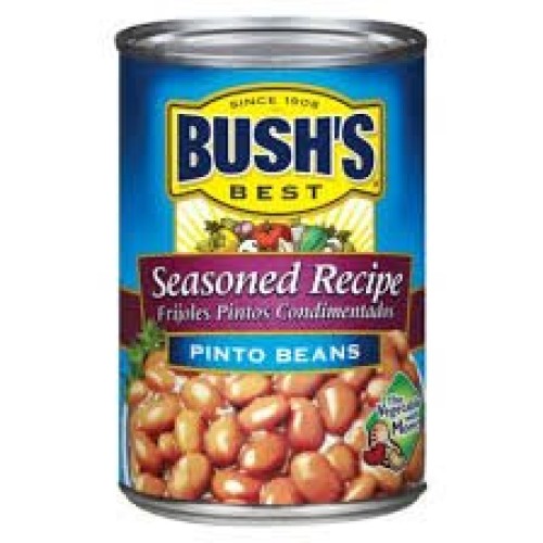 Bushs Pinto Beans 15.5Oz Can Pack Of 6 Pinto Beans - Seasoned