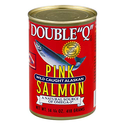 DoubleQ Wild Caught Alaskan Pink Salmon, 14.75 oz Can Pack of 6