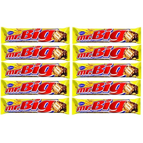 Lot Of 10 Packs Of Mr. Big Chocolate Bars 60G Each Bar The Great