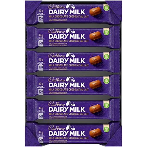 Cadbury Cholocate Bar, Regular Size 42g/Bar Dairy Milk Milk Cho...