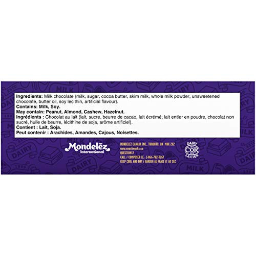 Cadbury Cholocate Bar, Regular Size 42g/Bar Dairy Milk Milk Cho...