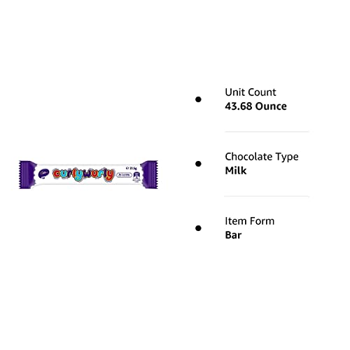 Cadbury Curly Wurly Chocolate Bar, 21.5G Pack Of 48