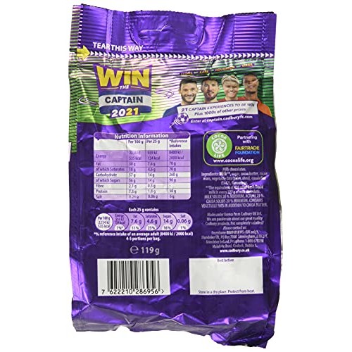 Cadbury Dairy Milk Giant Chocolate Buttons Bag, 95g , Perfect fo...