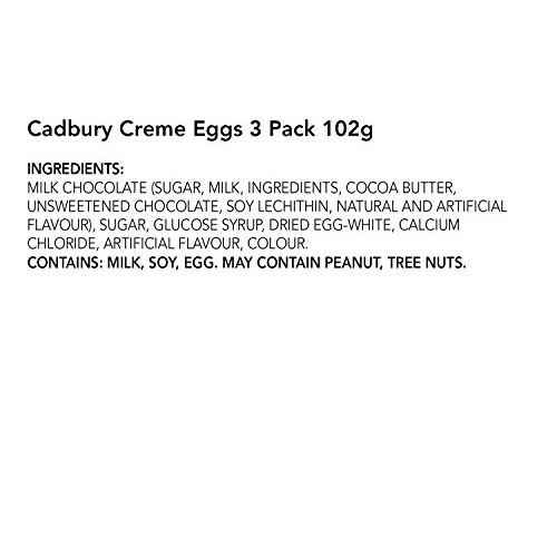 Cadbury Easter Creme Egg Chocolate 3x34 Gram - {Imported from Ca...