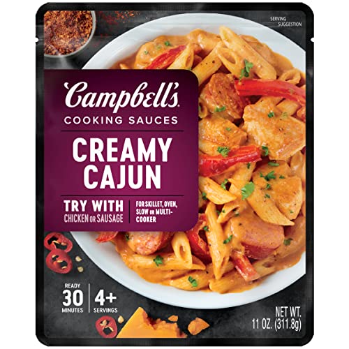 Campbell’S Cooking Sauces, Creamy Cajun Sauce, 11 Oz Pouch