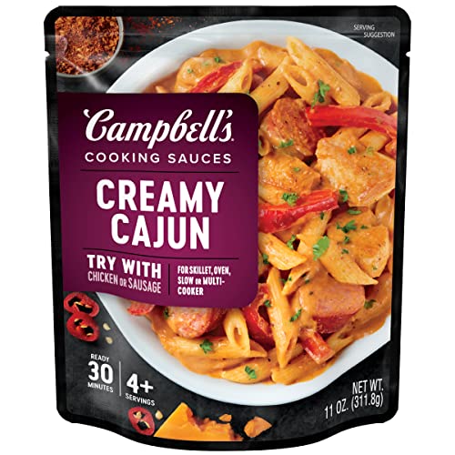 Campbell’S Cooking Sauces, Creamy Cajun Sauce, 11 Oz Pouch