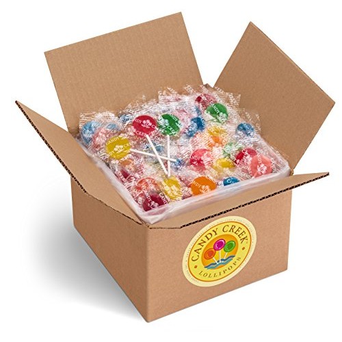 Candy Creek Fruit Lollipops, 5 Pound Carton, Bulk Candy, Assorte