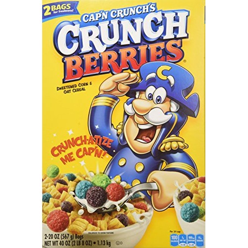 Capn Crunch Berries Breakfast Cereal, 40 Ounce