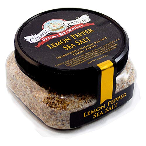 Lemon Pepper Sea Salt - All-Natural Sea Salt Infused with Lemon,...