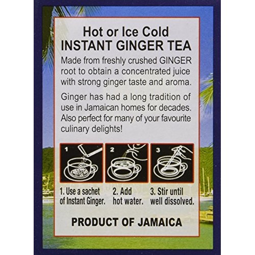 Caribbean Dreams Instant Ginger Tea Un-Sweetened 14 Sachets