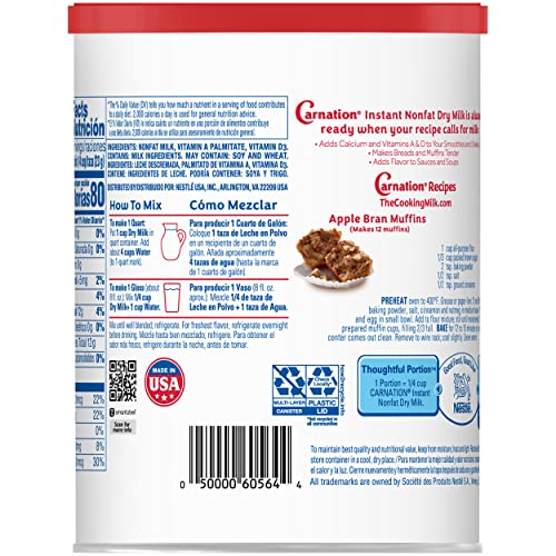 Carnation Instant Nonfat Dry Milk, 6 Count, 9.63 Ounce