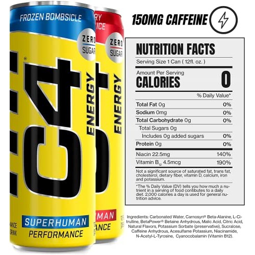 C4 Energy & Smart Energy Drinks Variety Pack, Sugar Free Pre Wor...