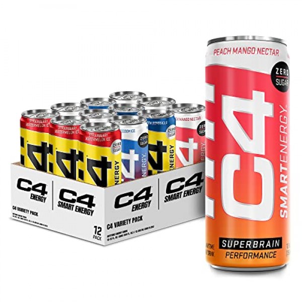 C4 Energy & Smart Energy Drinks Variety Pack, Sugar Free