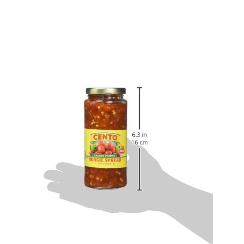 Cento Diced Hot Cherry Peppers, Hoagie Spread 12 Ounce Pack Of 6