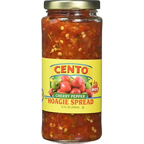 Cento Diced Hot Cherry Peppers, Hoagie Spread 12 Ounce Pack Of 6