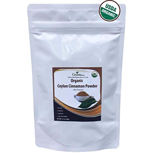 Ceylon Flavors Organic Ceylon Cinnamon Powder 3.5 Oz, Premium Sp