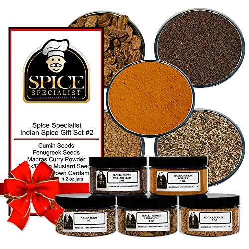 Spice Specialist Indian Spice Set #2 - Contains 5 X 2 Oz. Jars