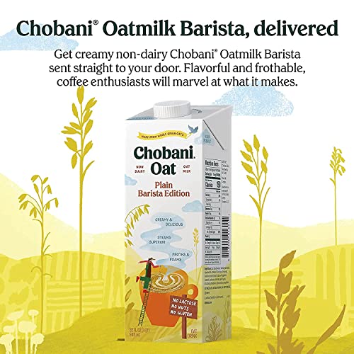 Chobani Oat Milk, Plain Oat Barista Edition, Shelf Stable Non Da...