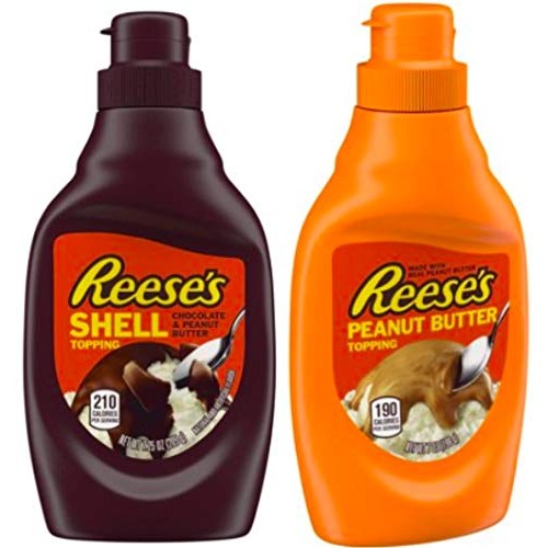 Reeses Chocolate &Amp; Reeses Peanut Butter Toppings 2 Set / 7.25O