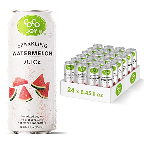 Coco Joy 100% Natural Watermelon Sparkling Juice, Fresh Low-Calo