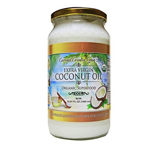 Organic Coconut Oil 33.81 Oz Extra Virgin Cold-Pressed For Hair,