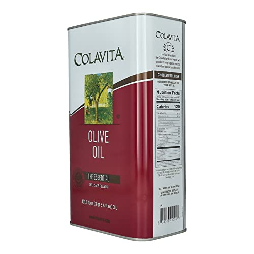 Colavita Olive Oil Tin - 101.4 Fl Oz - Quality Cooking Oil With