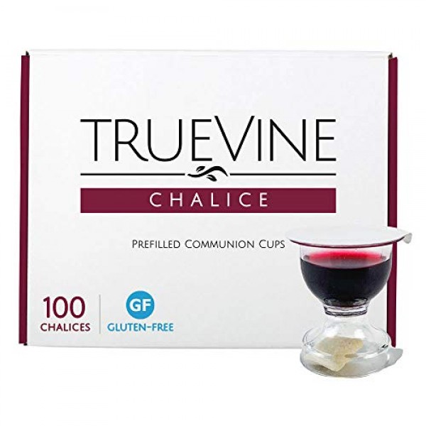 TrueVine Chalice Prefilled Communion Cups - Bread & WINE Sets (Box