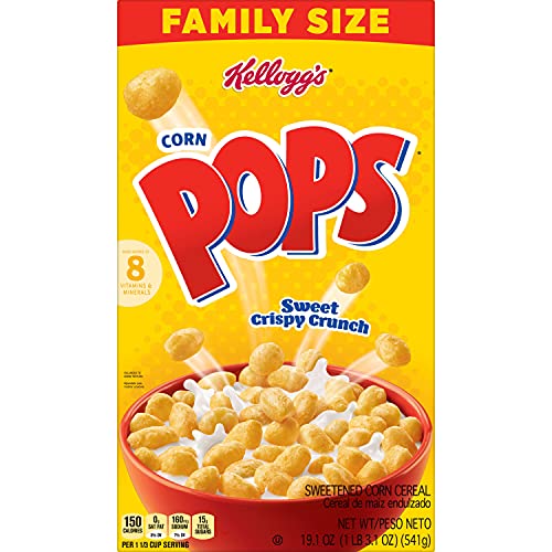 Kelloggs Corn Pops, Breakfast Cereal, Original, Excellent Sourc