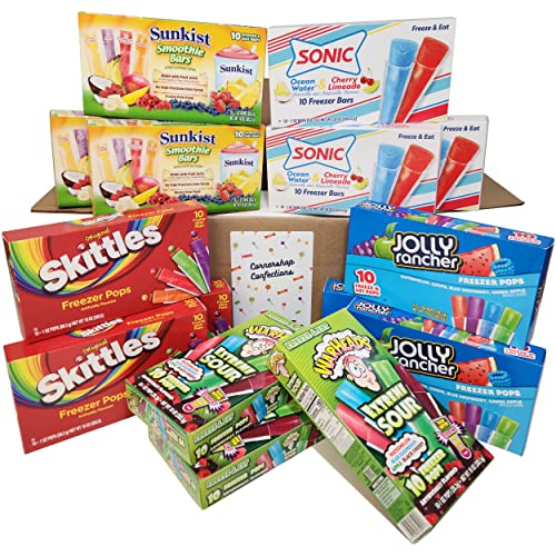 150 Freezer Bar Bulk Variety Pack - 30 Freezer Pops of 5 Differe...