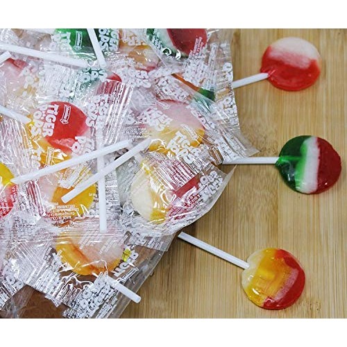 Crazyoutlet Pack - Tiger Pops, Assorted Fruit Flavor Lollipops H