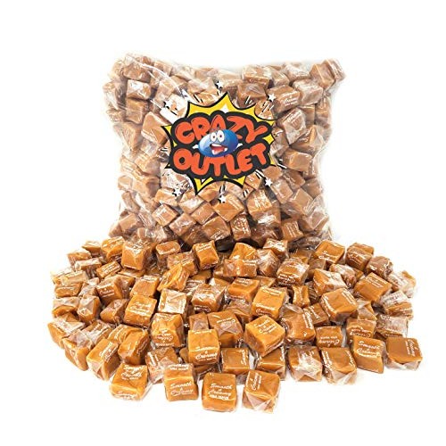 Crazyoutlet Caramel Candy, Individually Wrapped Squares, Bulk Pa