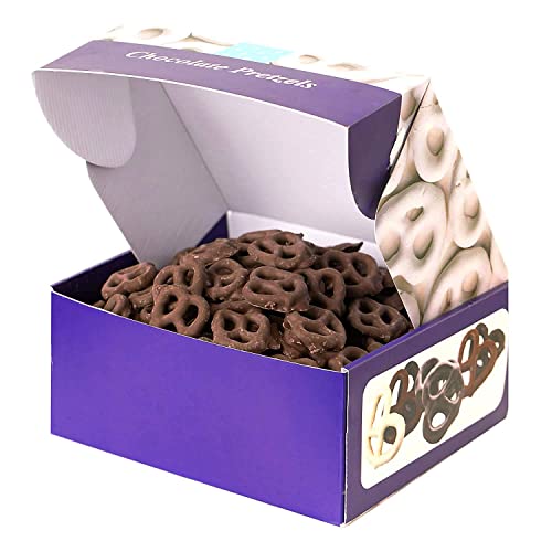 Funtasty Gift Box Gourmet Dark Chocolate Covered Mini Pretzels,