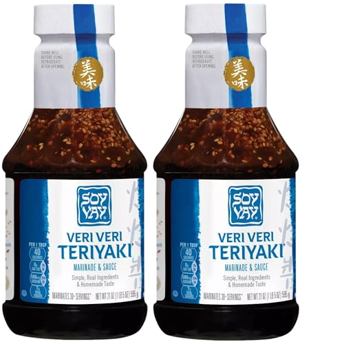 Soy Vay Marinade & Sauce- Simple, Veri Veri Teriyaki, 21oz Pack...