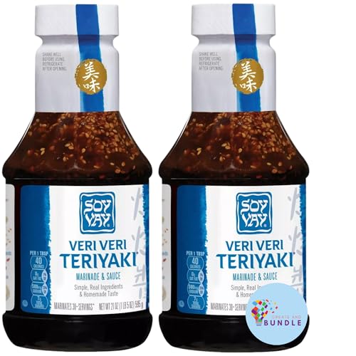 Soy Vay Marinade & Sauce- Simple, Veri Veri Teriyaki, 21oz Pack...