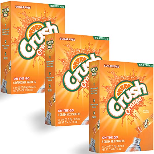 Crush Orange Singles To Go 3 Boxes Of 6 Packets Each