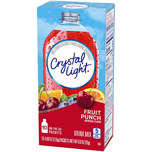 Crystal Light Fruit Punch Drink Mix 60 On-The-Go Packets, 6 Pac