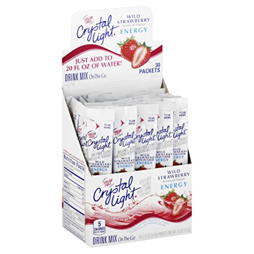 Crystal Light Energy Strawberry On-The-Go Powdered Drink Mix 30