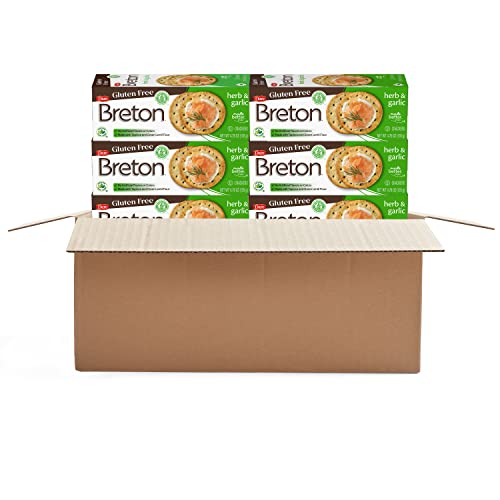 Dare Breton Gluten Free Crackers, Herb and Garlic, 4.76 oz Box ...