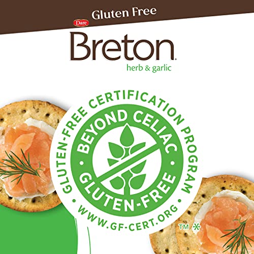 Dare Breton Gluten Free Crackers, Herb and Garlic, 4.76 oz Box ...