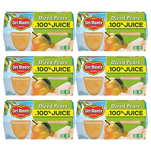 Del Monte Diced Bartlett Pears, 4 Ounce Pack Of 6