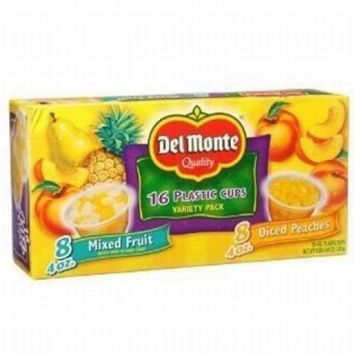 Del Monte Fruit Cups Variety - 16/4 Oz. Cups