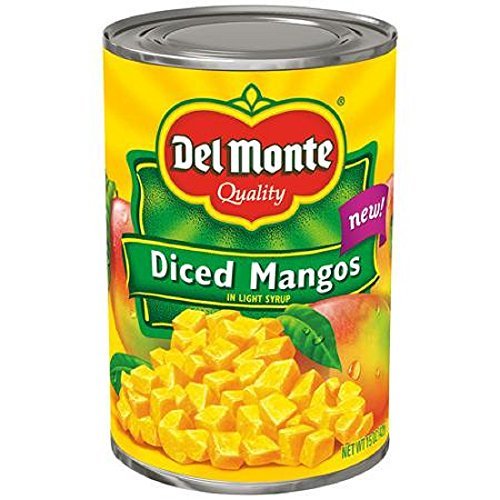 Del Monte, Diced Mangos In Light Syrup, 15Oz Can Pack Of 6