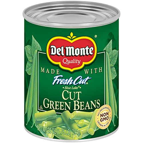 Del Monte Canned Fresh Cut Green Beans, 28 Ounce