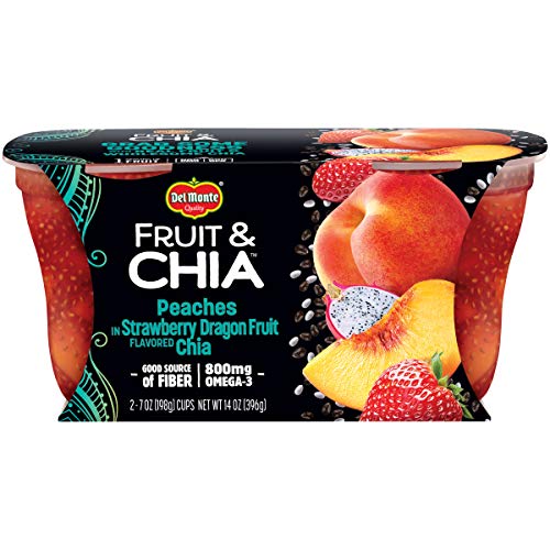 Del Monte Fruit And Chia Fruit Cup Snacks, Peaches In Strawberry