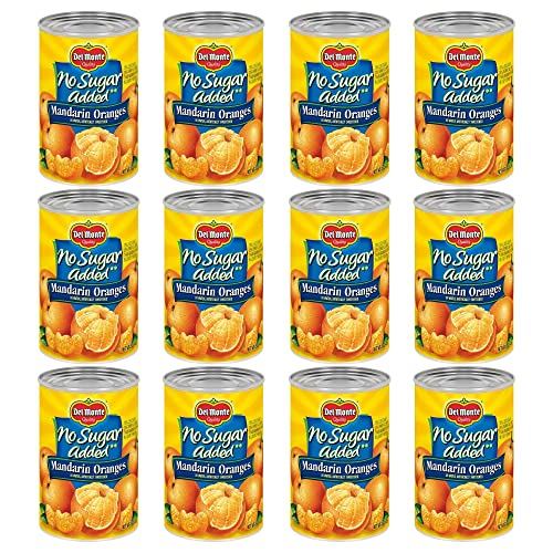 Del Monte Canned Mandarin Oranges In Water, No Sugar Added, 15-O