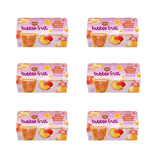 Del Monte Bubble Fruit, Peach Strawberry Lemonade, 4-Ounce Cups,