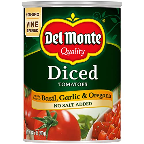 Del Monte Canned Diced Tomatoes With Basil, Garlic, Oregano And