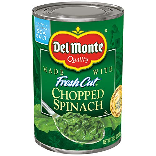 Del Monte Canned Fresh Cut Chopped Spinach, 13.5 Ounce Pack Of 12