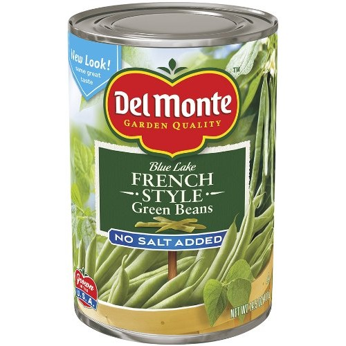 Del Monte French Style Green Beens No Salt Added, 14.5-Ounce Pa